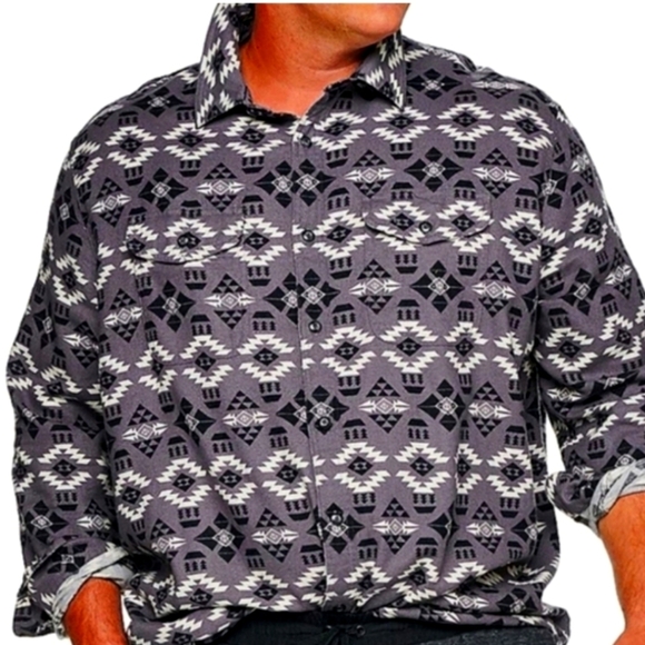 sonoma MENS BIG & TALL aztec flannel 1X 2X NEW - Picture 1 of 2